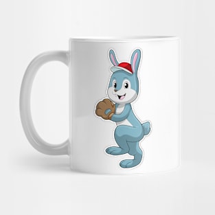 Bunny at Baseball with Baseball glove Mug